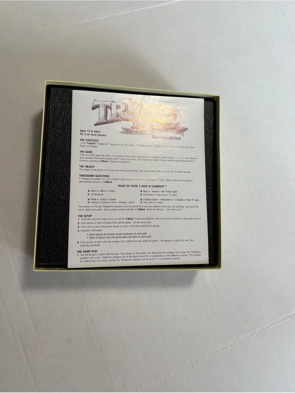 TriBond Diamond Edition Party Game - Green Holographic Box